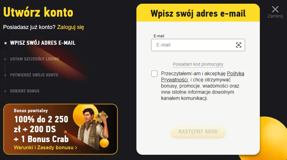 Rejestracja FEZbet